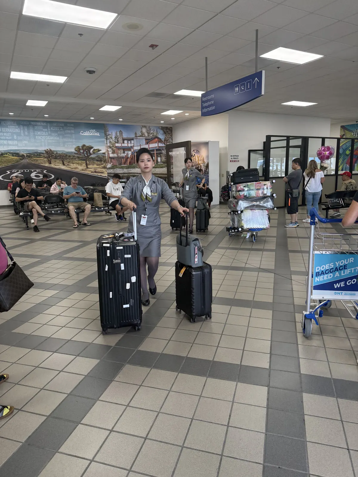 Luggage prepared for a safe transfer